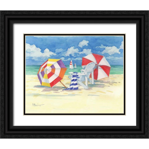Sunnyside Beach Black Ornate Wood Framed Art Print with Double Matting by Brent, Paul