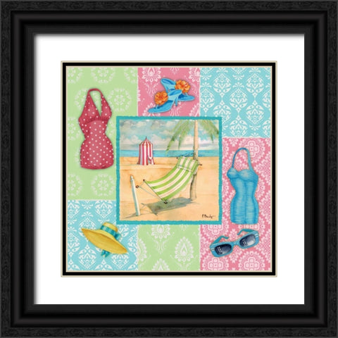 Beach Wear I Black Ornate Wood Framed Art Print with Double Matting by Brent, Paul