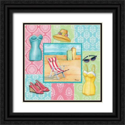 Beach Wear II Black Ornate Wood Framed Art Print with Double Matting by Brent, Paul