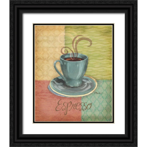 Quattro Coffee III Black Ornate Wood Framed Art Print with Double Matting by Brent, Paul