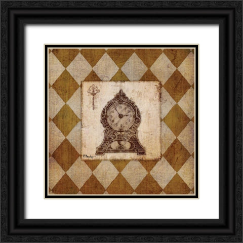 Vintage Harlequin I Black Ornate Wood Framed Art Print with Double Matting by Brent, Paul