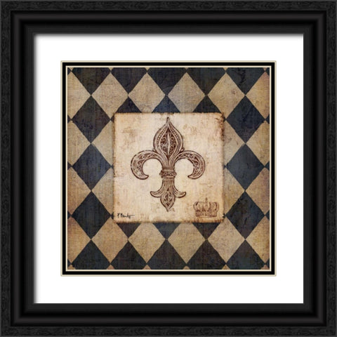 Vintage Harlequin II Black Ornate Wood Framed Art Print with Double Matting by Brent, Paul