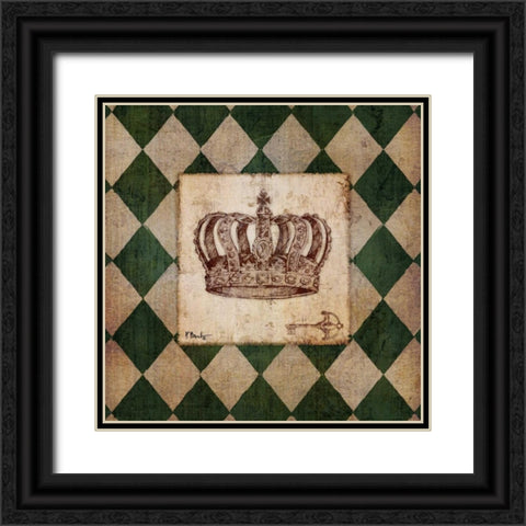Vintage Harlequin III Black Ornate Wood Framed Art Print with Double Matting by Brent, Paul