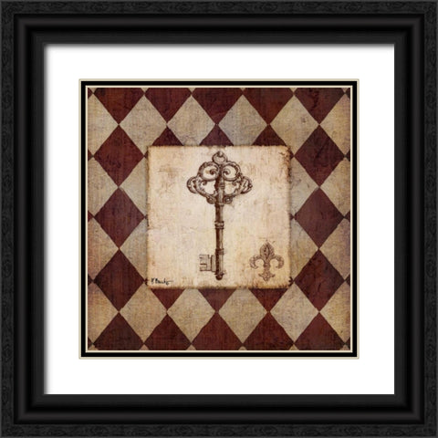 Vintage Harlequin IV Black Ornate Wood Framed Art Print with Double Matting by Brent, Paul