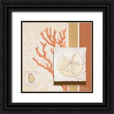Aquarius Coral Sq III Black Ornate Wood Framed Art Print with Double Matting by Brent, Paul