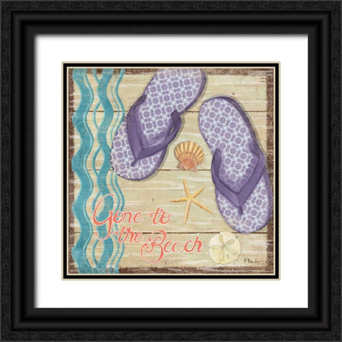 Hit the Beach I Black Ornate Wood Framed Art Print with Double Matting by Brent, Paul