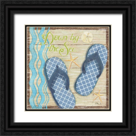 Hit the Beach III Black Ornate Wood Framed Art Print with Double Matting by Brent, Paul