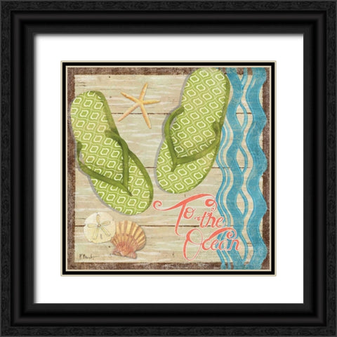 Hit the Beach IV Black Ornate Wood Framed Art Print with Double Matting by Brent, Paul