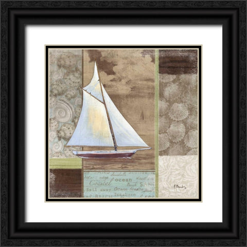 Santa Rosa Boat II Black Ornate Wood Framed Art Print with Double Matting by Brent, Paul
