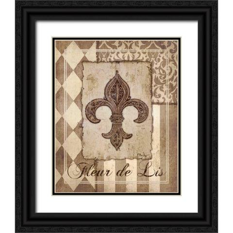Provencial Collage I Black Ornate Wood Framed Art Print with Double Matting by Brent, Paul