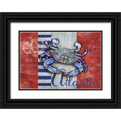 Maritime Crab Black Ornate Wood Framed Art Print with Double Matting by Brent, Paul
