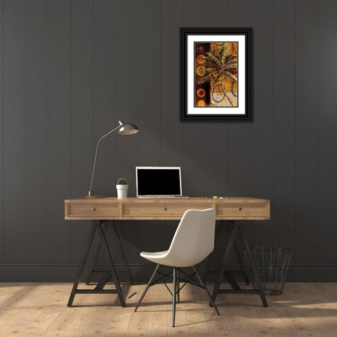 Modern Palm II Black Ornate Wood Framed Art Print with Double Matting by Brent, Paul