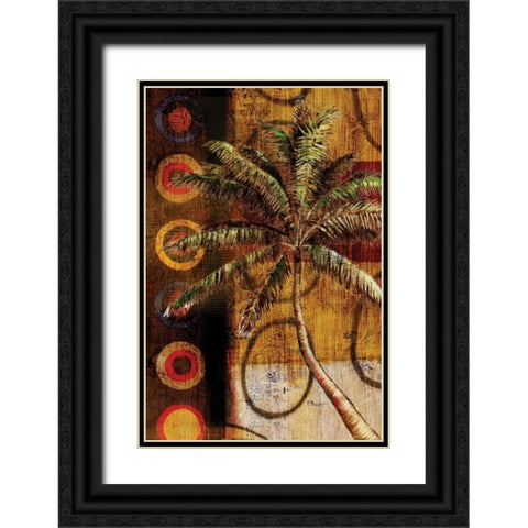 Modern Palm II Black Ornate Wood Framed Art Print with Double Matting by Brent, Paul