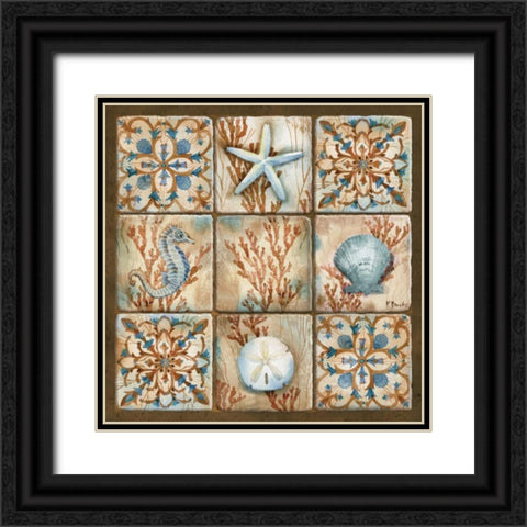 Sea Isle Collage II Black Ornate Wood Framed Art Print with Double Matting by Brent, Paul