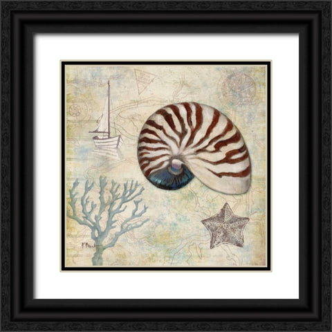 Discovery Shell I Black Ornate Wood Framed Art Print with Double Matting by Brent, Paul
