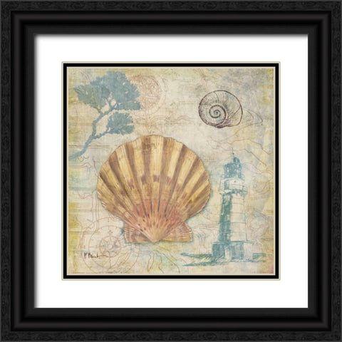 Discovery Shell II Black Ornate Wood Framed Art Print with Double Matting by Brent, Paul