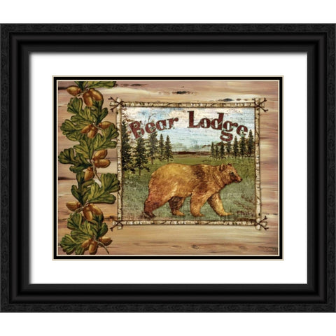 Forest Collage I Black Ornate Wood Framed Art Print with Double Matting by Brent, Paul