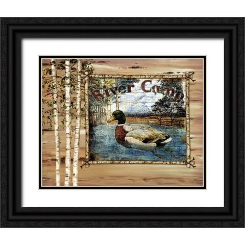 Forest Collage III Black Ornate Wood Framed Art Print with Double Matting by Brent, Paul