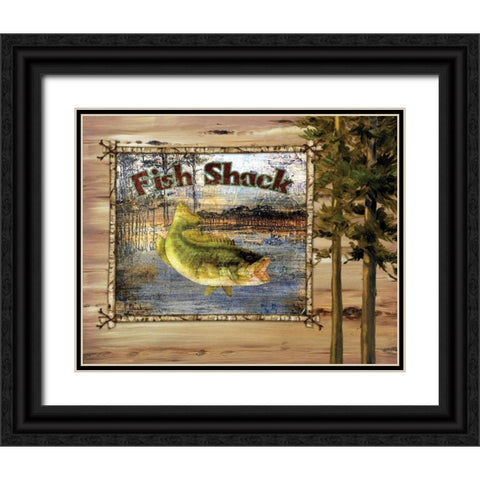 Forest Collage IV Black Ornate Wood Framed Art Print with Double Matting by Brent, Paul