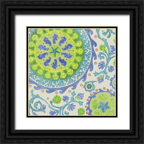 Coastal Suzani I Black Ornate Wood Framed Art Print with Double Matting by Brent, Paul