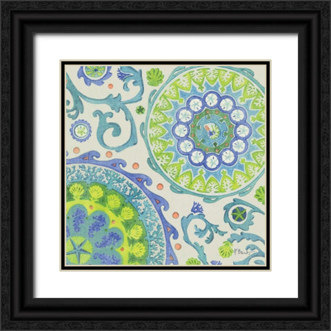 Coastal Suzani II Black Ornate Wood Framed Art Print with Double Matting by Brent, Paul