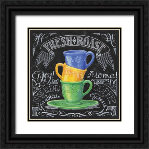 Chalkboard Coffee I Black Ornate Wood Framed Art Print with Double Matting by Brent, Paul