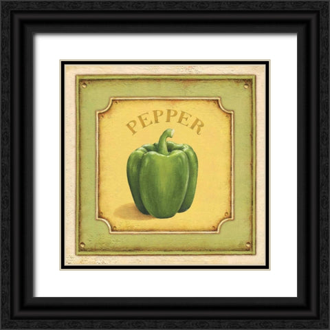 Pepper Black Ornate Wood Framed Art Print with Double Matting by Brissonnet, Daphne