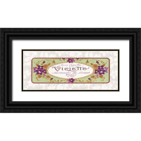 Violette Black Ornate Wood Framed Art Print with Double Matting by Berman, Susan