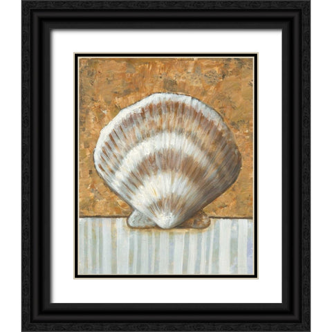Vintage Shell III Black Ornate Wood Framed Art Print with Double Matting by Bates, K.