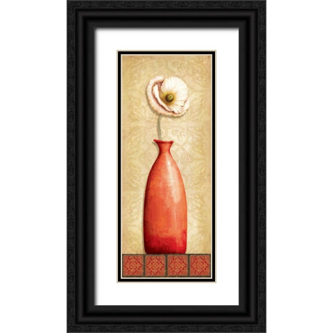 Asian Red I Black Ornate Wood Framed Art Print with Double Matting by Corbin, Delphine