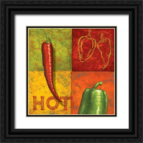 Chili III Black Ornate Wood Framed Art Print with Double Matting by Corbin, Delphine