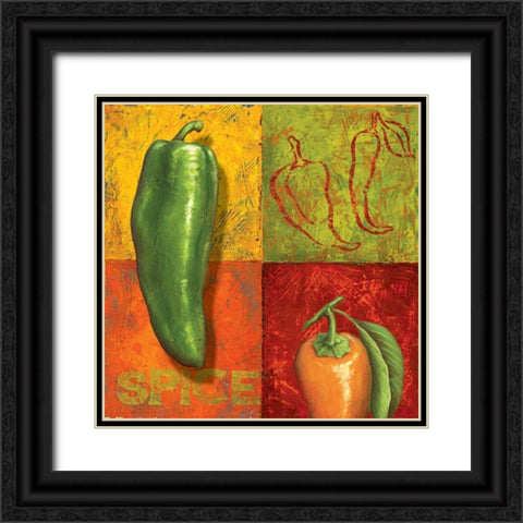 Chili IV Black Ornate Wood Framed Art Print with Double Matting by Corbin, Delphine