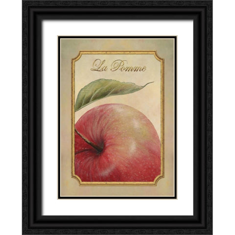 La Pomme Black Ornate Wood Framed Art Print with Double Matting by Corbin, Delphine
