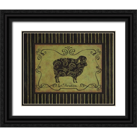 le Mouton Black Ornate Wood Framed Art Print with Double Matting by Devereux, Sophie