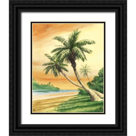 Tropical Dream I Black Ornate Wood Framed Art Print with Double Matting by Duke, William