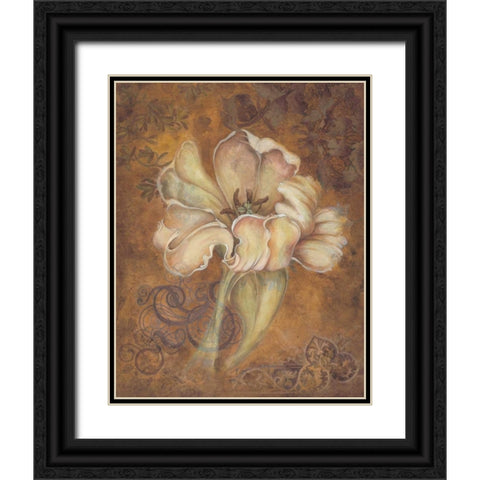 Study in Ecru I Black Ornate Wood Framed Art Print with Double Matting by Engman, Allyn