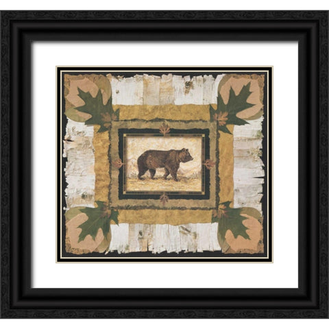 Bear Black Ornate Wood Framed Art Print with Double Matting by Gladding, Pamela