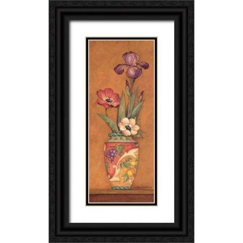 Pavan III Black Ornate Wood Framed Art Print with Double Matting by Gladding, Pamela