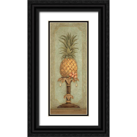 Pineapple and Pearls I Black Ornate Wood Framed Art Print with Double Matting by Gladding, Pamela
