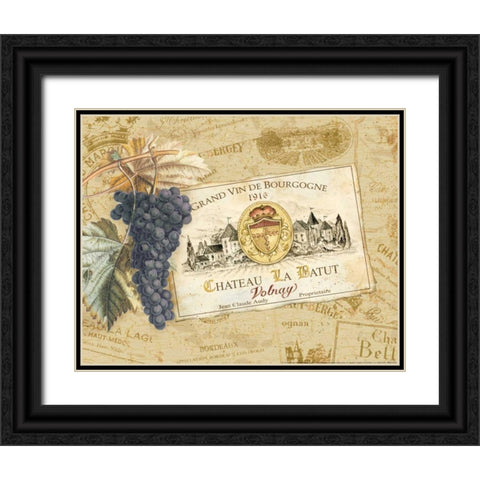 Chateau La Batut Black Ornate Wood Framed Art Print with Double Matting by Gladding, Pamela