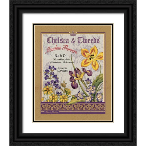 Meadow Flowers Black Ornate Wood Framed Art Print with Double Matting by Gladding, Pamela