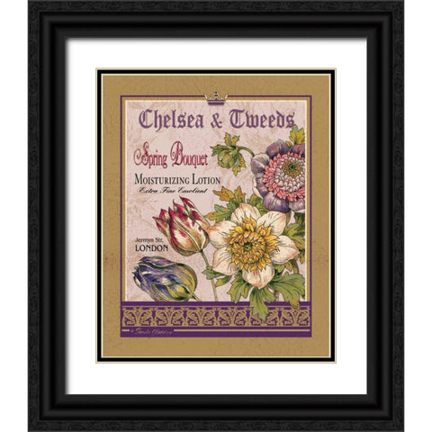 Spring Bouquet Black Ornate Wood Framed Art Print with Double Matting by Gladding, Pamela