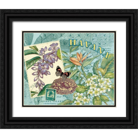Havana Black Ornate Wood Framed Art Print with Double Matting by Gladding, Pamela