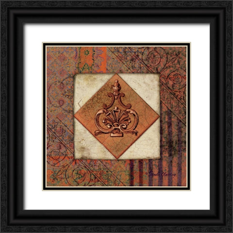 Rust Archivae Black Ornate Wood Framed Art Print with Double Matting by Gladding, Pamela