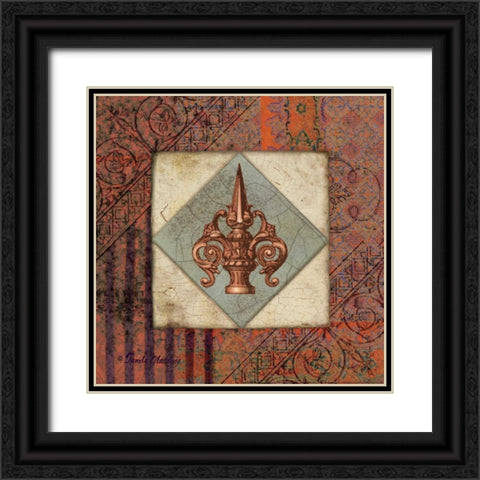 Gray Archivae Black Ornate Wood Framed Art Print with Double Matting by Gladding, Pamela