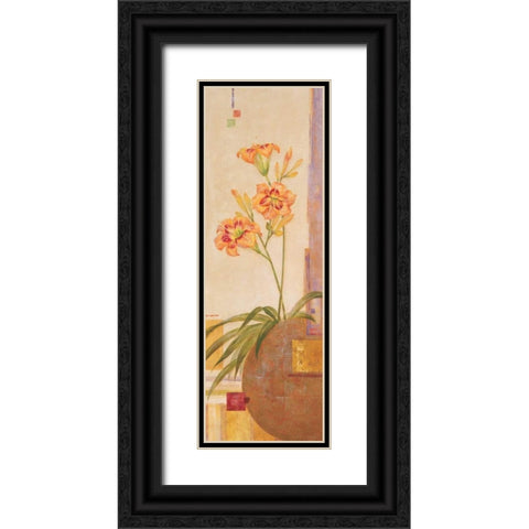 In the Garden I Black Ornate Wood Framed Art Print with Double Matting by Gladding, Pamela