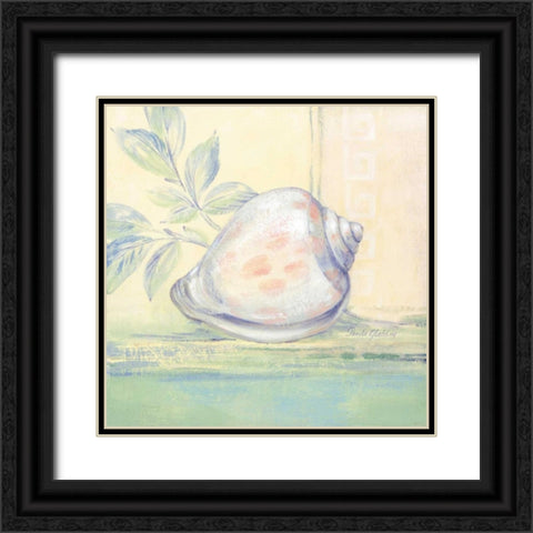 Tranquil Seashells I Black Ornate Wood Framed Art Print with Double Matting by Gladding, Pamela