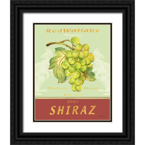 Shiraz Black Ornate Wood Framed Art Print with Double Matting by Gladding, Pamela