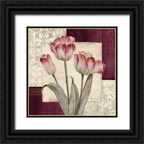 Trio Sonata III Black Ornate Wood Framed Art Print with Double Matting by Gladding, Pamela