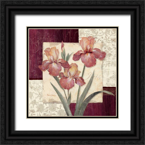 Trio Sonata IV Black Ornate Wood Framed Art Print with Double Matting by Gladding, Pamela